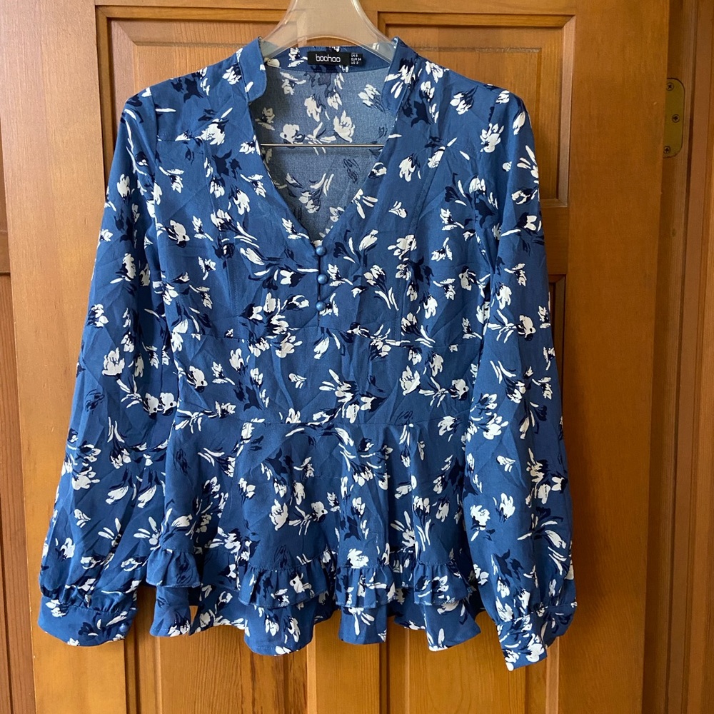 Boohoo Peplum Blouse